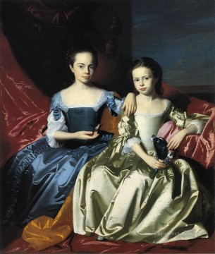 イエス Painting - メアリーとエリザベス・ロイヤルの植民地時代のニューイングランドの肖像画 ジョン・シングルトン・コプリー